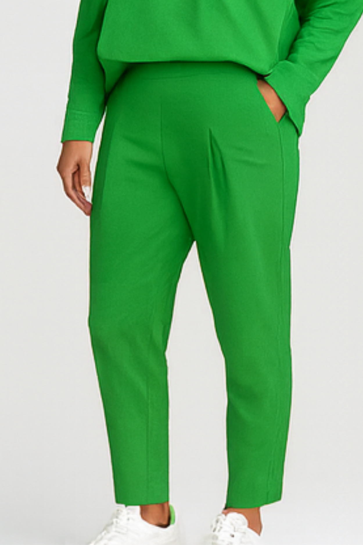 All Two-Piece with Round Neck & Long Sleeves - Green