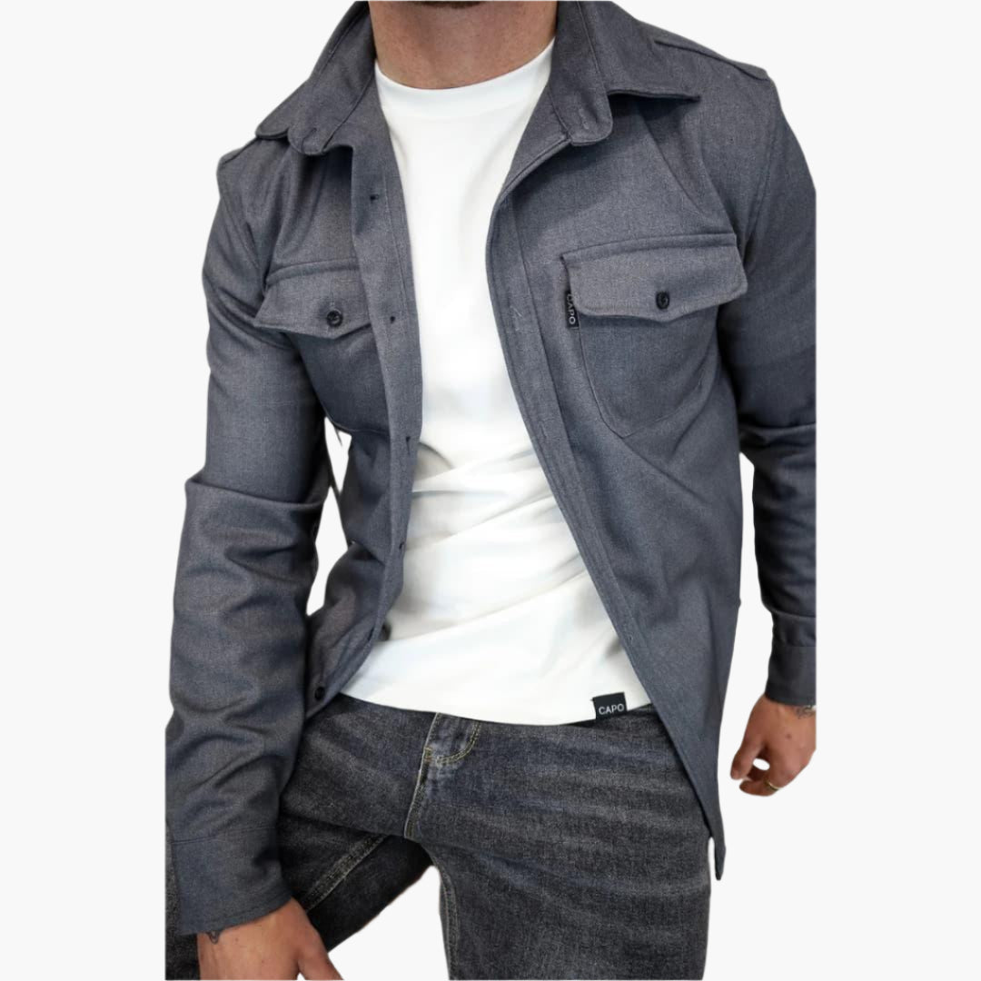WW | Overshirt Jacke - Modernes Button-Through Hemdjacke für Freizeit und Business