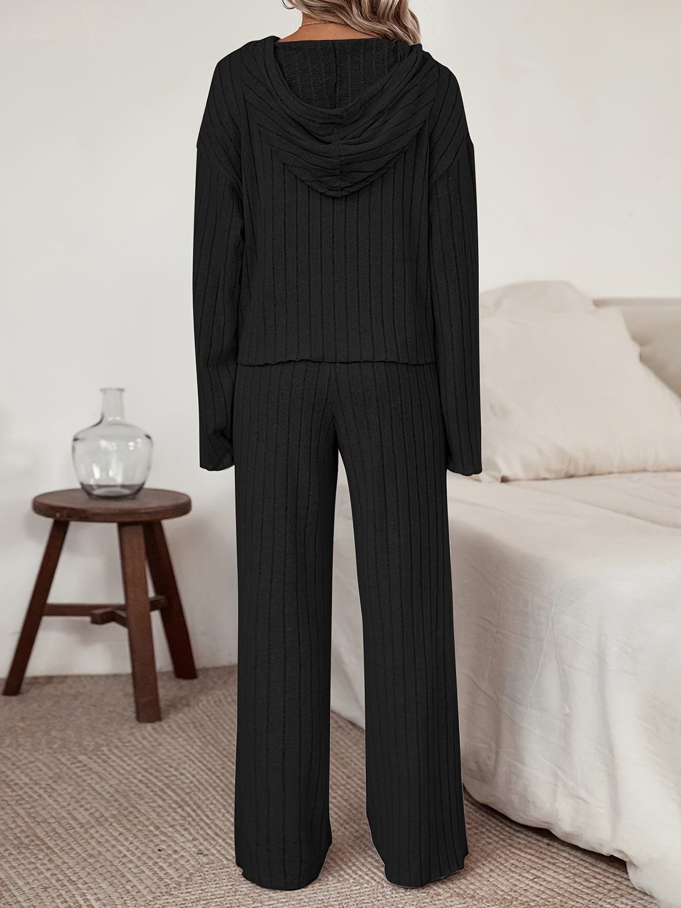 WW | Damen Freizeit Uni Farbener Kapuzenpullover und