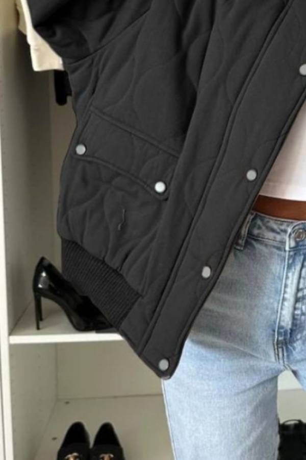 WW | Collar Snap Down Long Sleeve Jacket