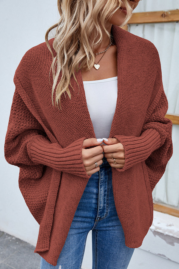 WW | Elegante Strickjacke mit Dolmanärmeln für Frauen