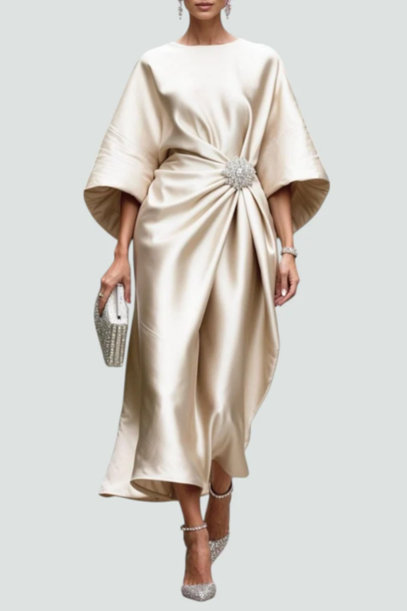 Anne Lange's Evening Gown - Khaki