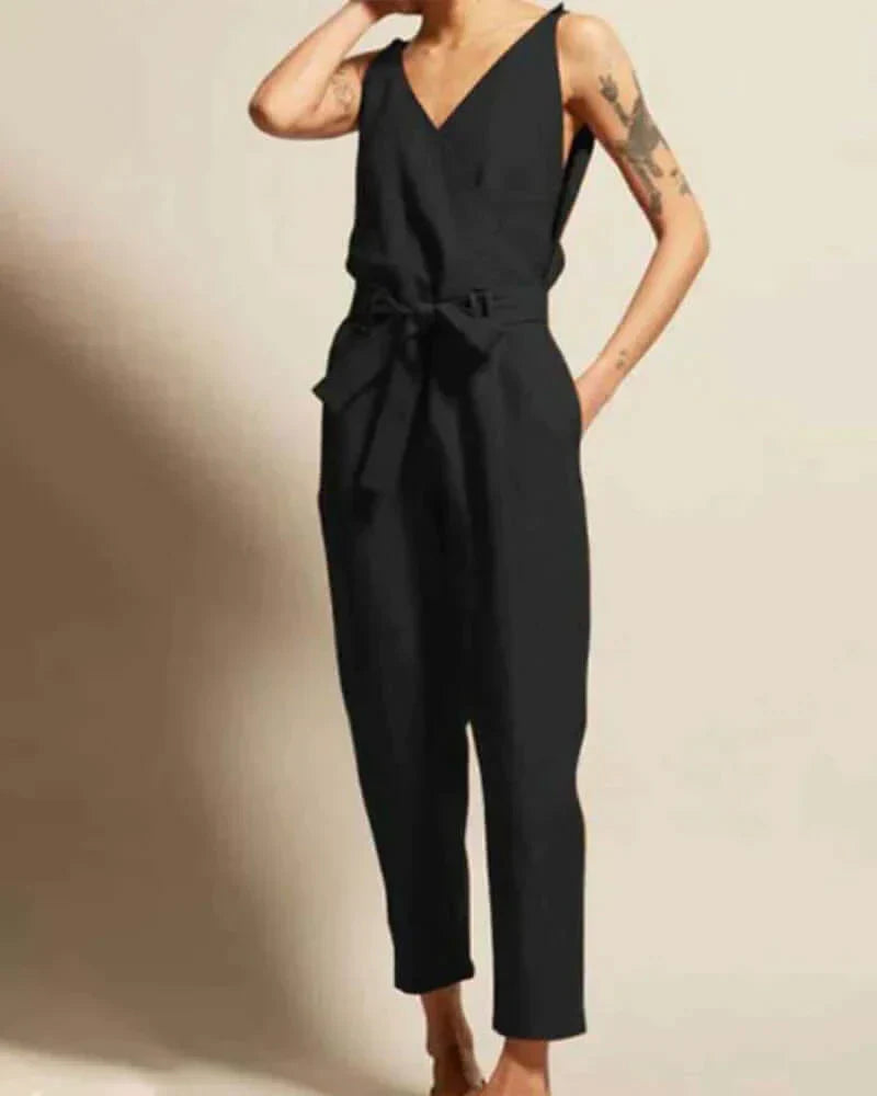 WW | Neck Sleeveless Jumpsuit