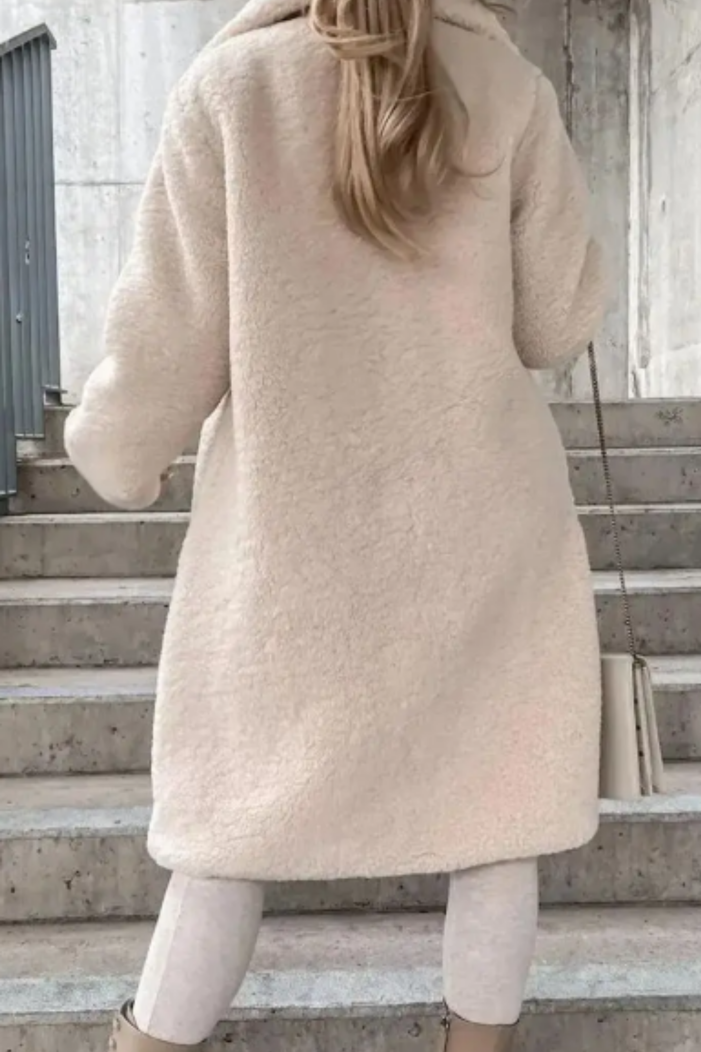 Jess Teddy Coat - White