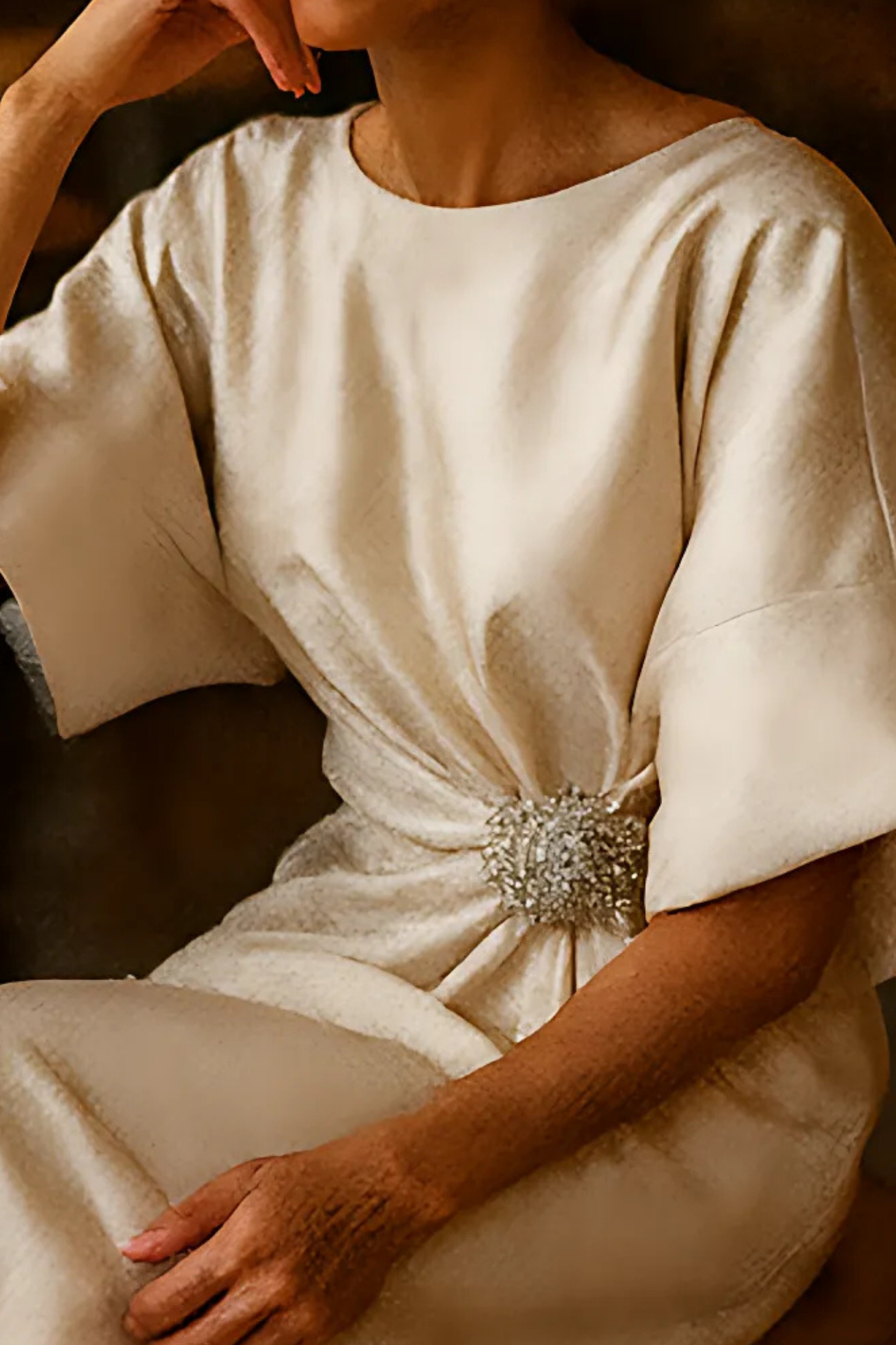 Anne Lange's Evening Gown - Khaki