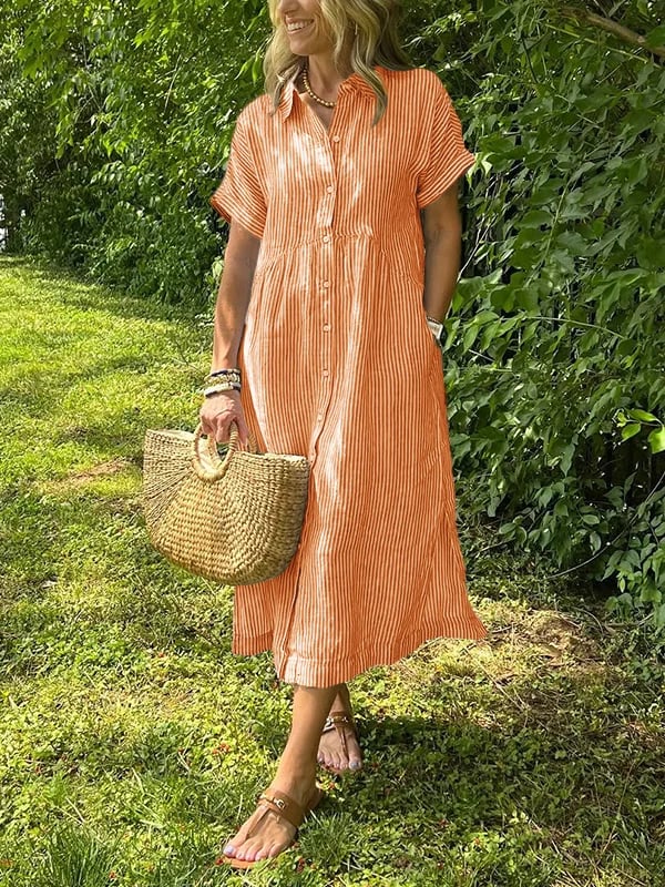 Udela™ | Elegant Striped Dress