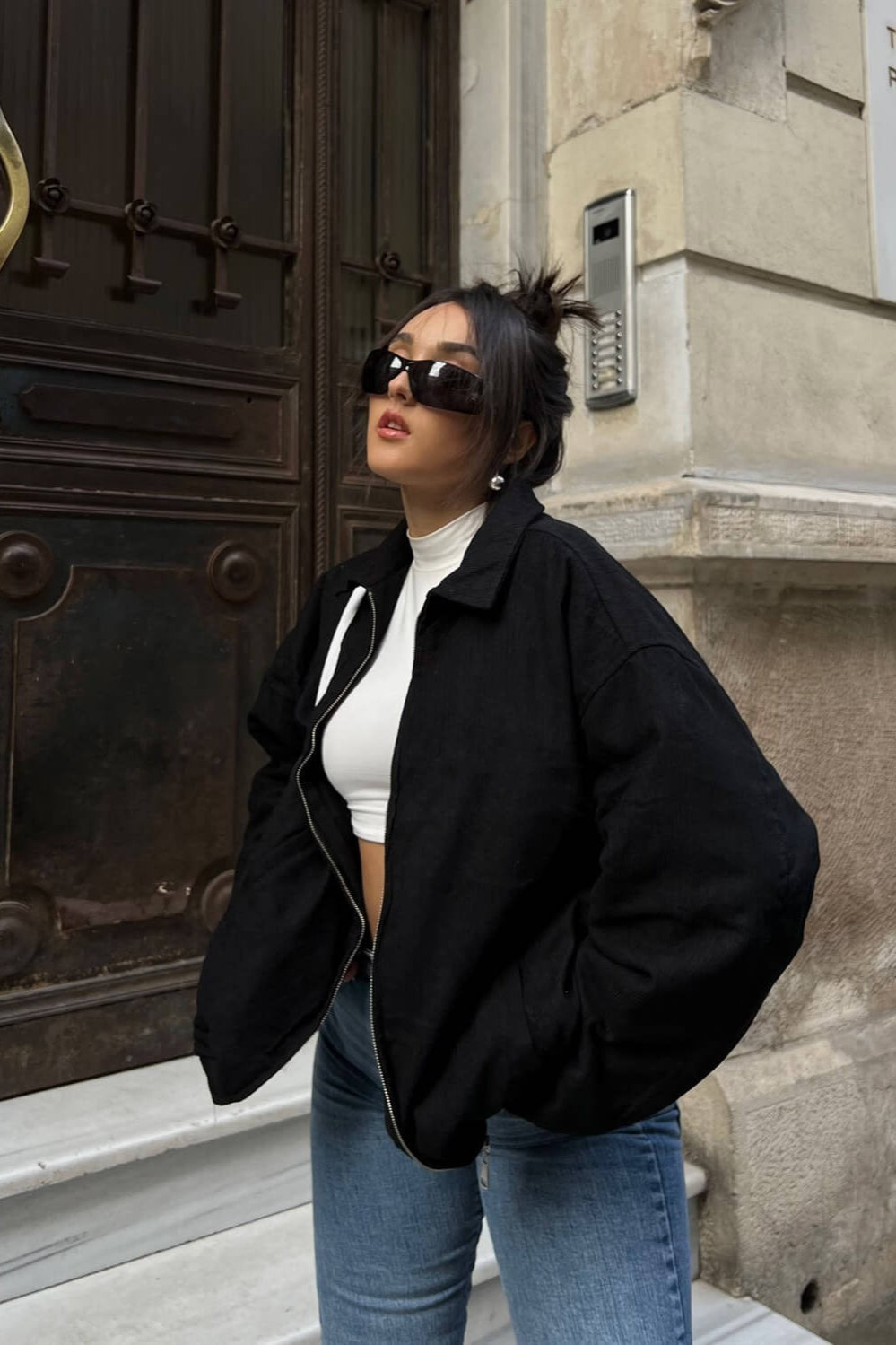 WW | Stand-Up Collar Sweatshirt Jacket