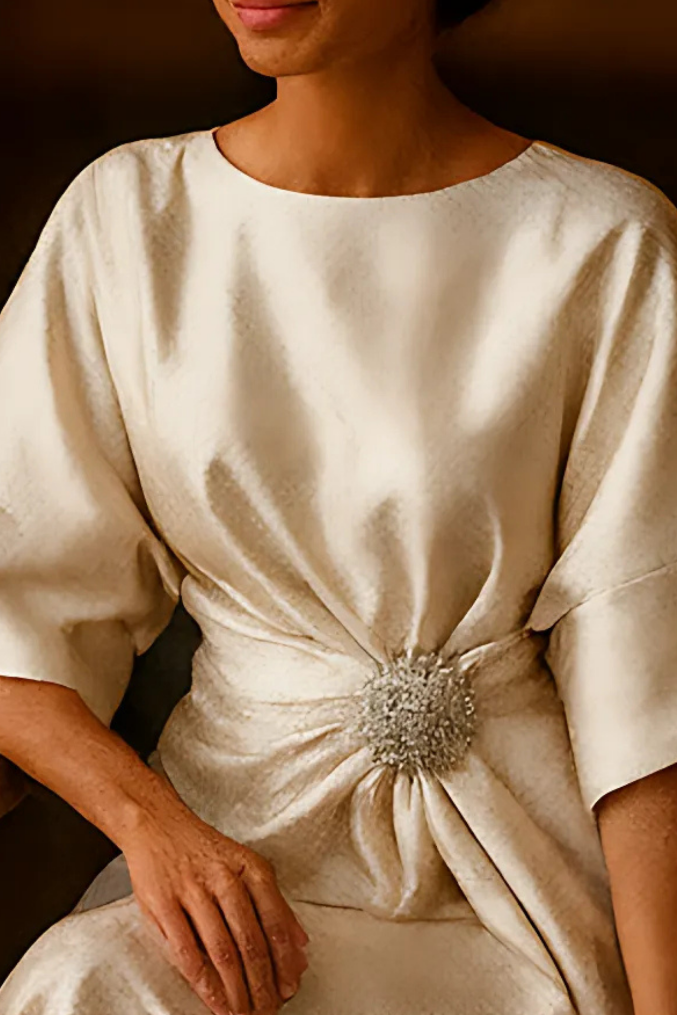 Anne Lange's Evening Gown - Khaki