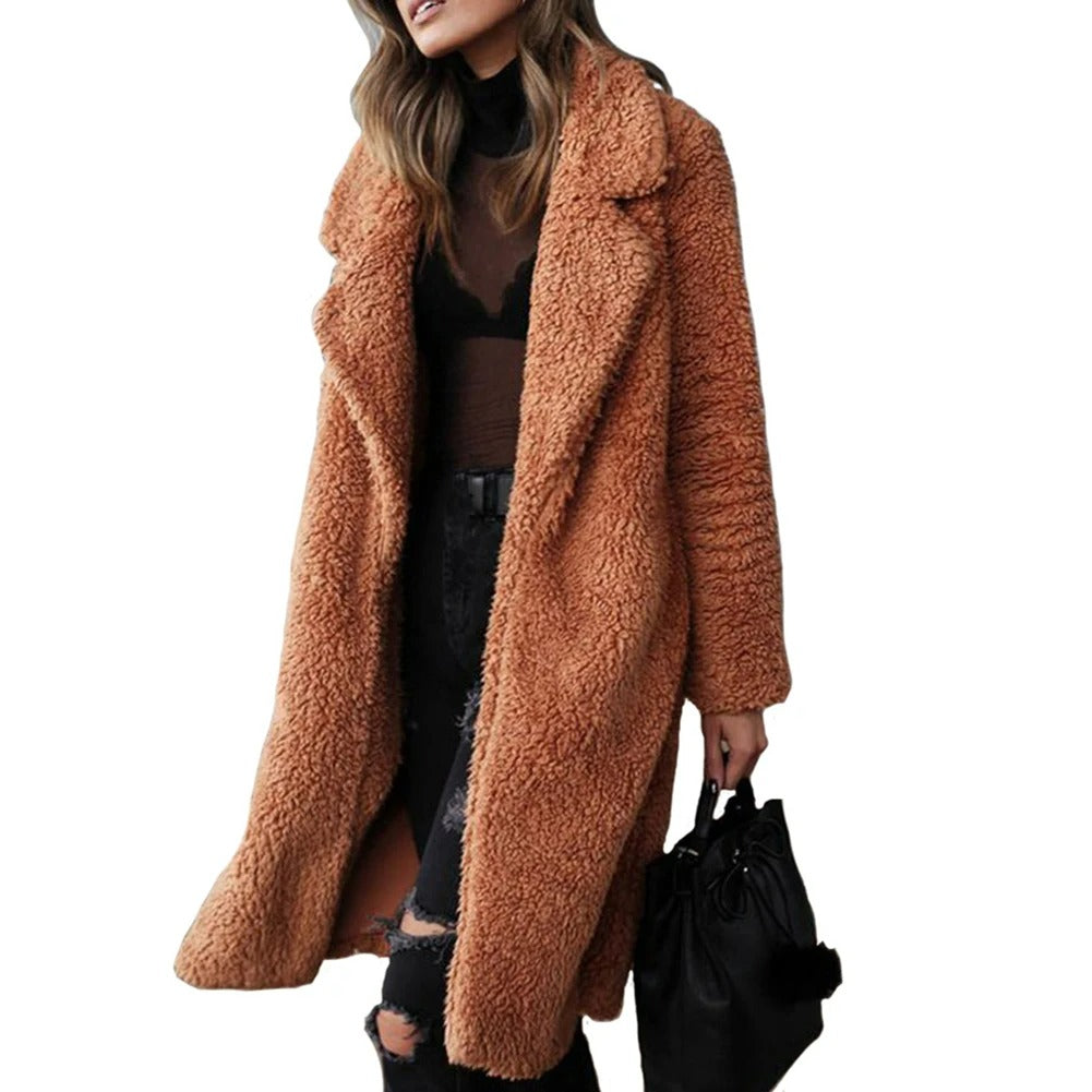 WW | Elegante Plüsch Winterjacke für Damen