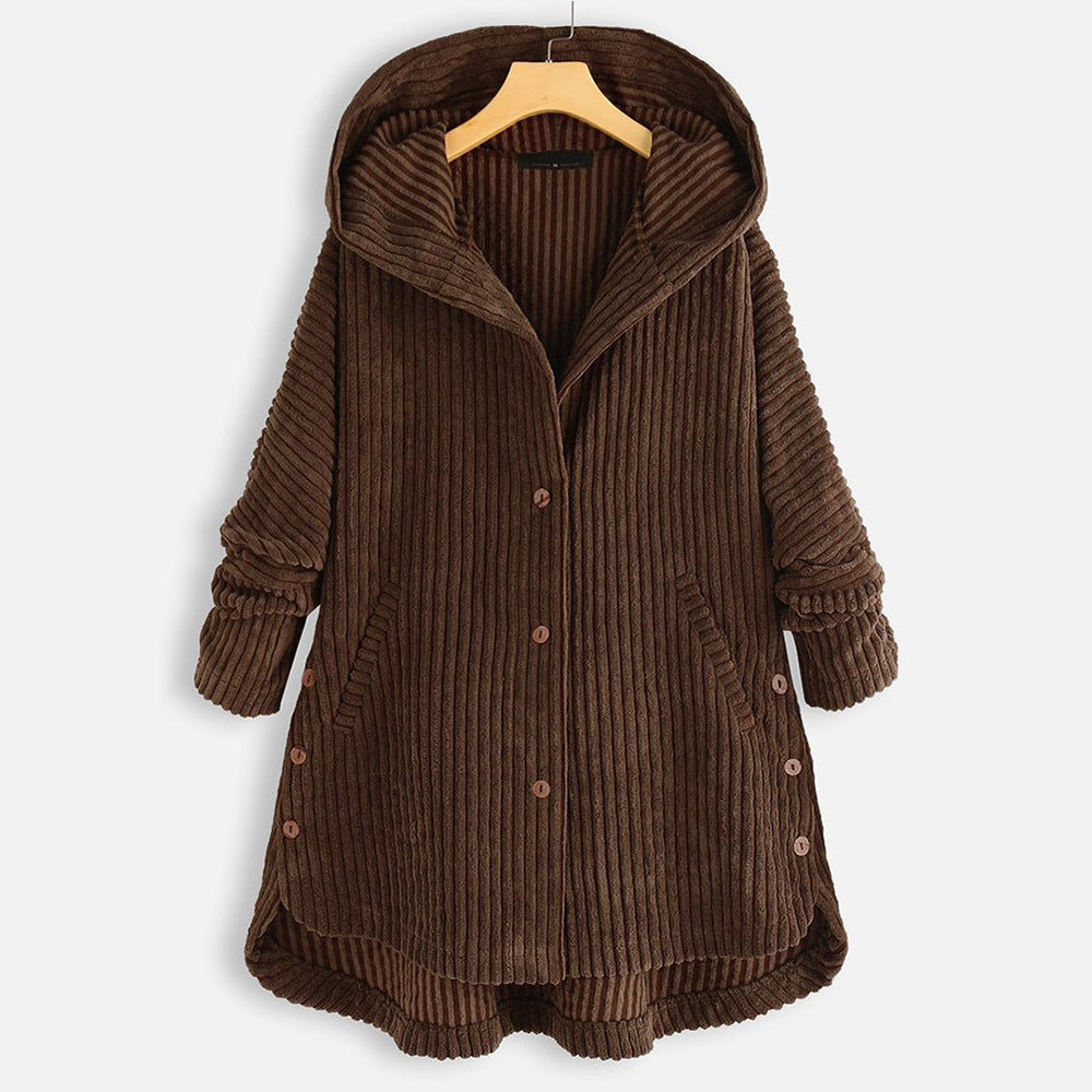 WW | Ribbed Coat with Hood