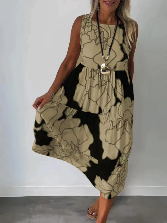 Printed sleeveless dress