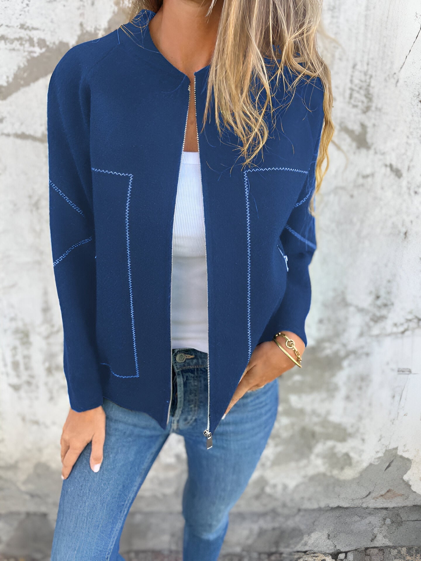 WW | Stitch Bomber Jacket - Lightweight Comfort - Casual Layering Essential