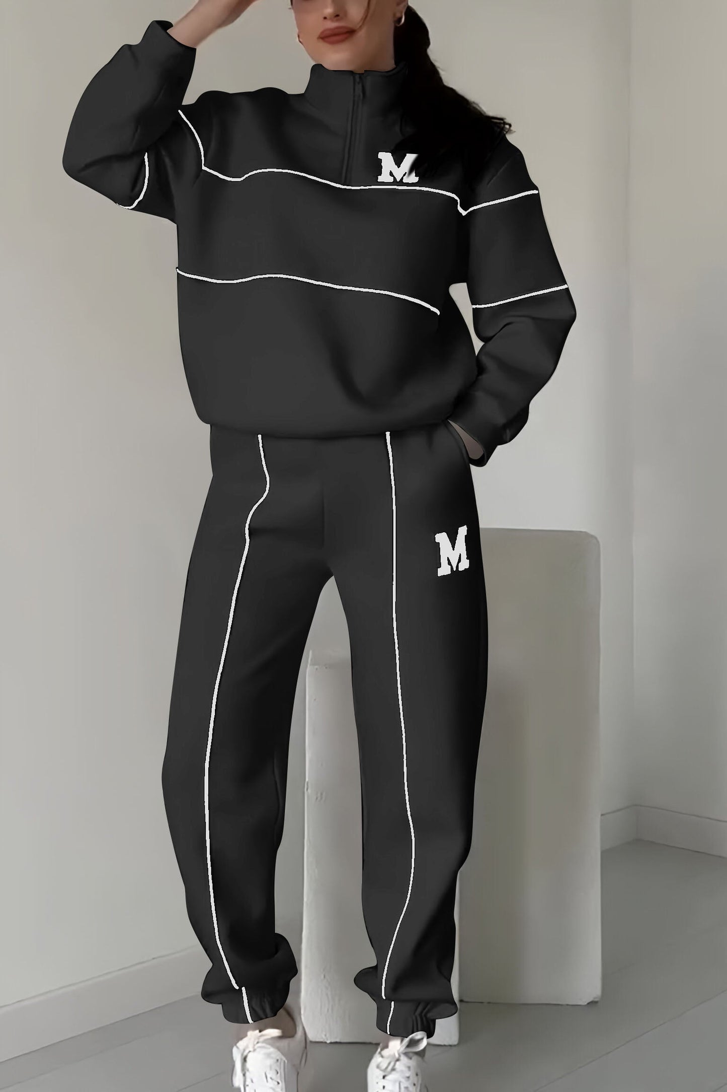WW | Zweiteiler Set - Pullover & Hose - Weich & Bequem - Baumwollmischung für Herbst & Winter