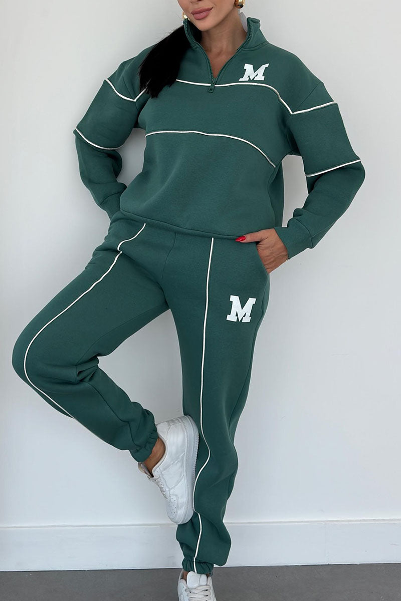 WW | Zweiteiler Set - Pullover & Hose - Weich & Bequem - Baumwollmischung für Herbst & Winter
