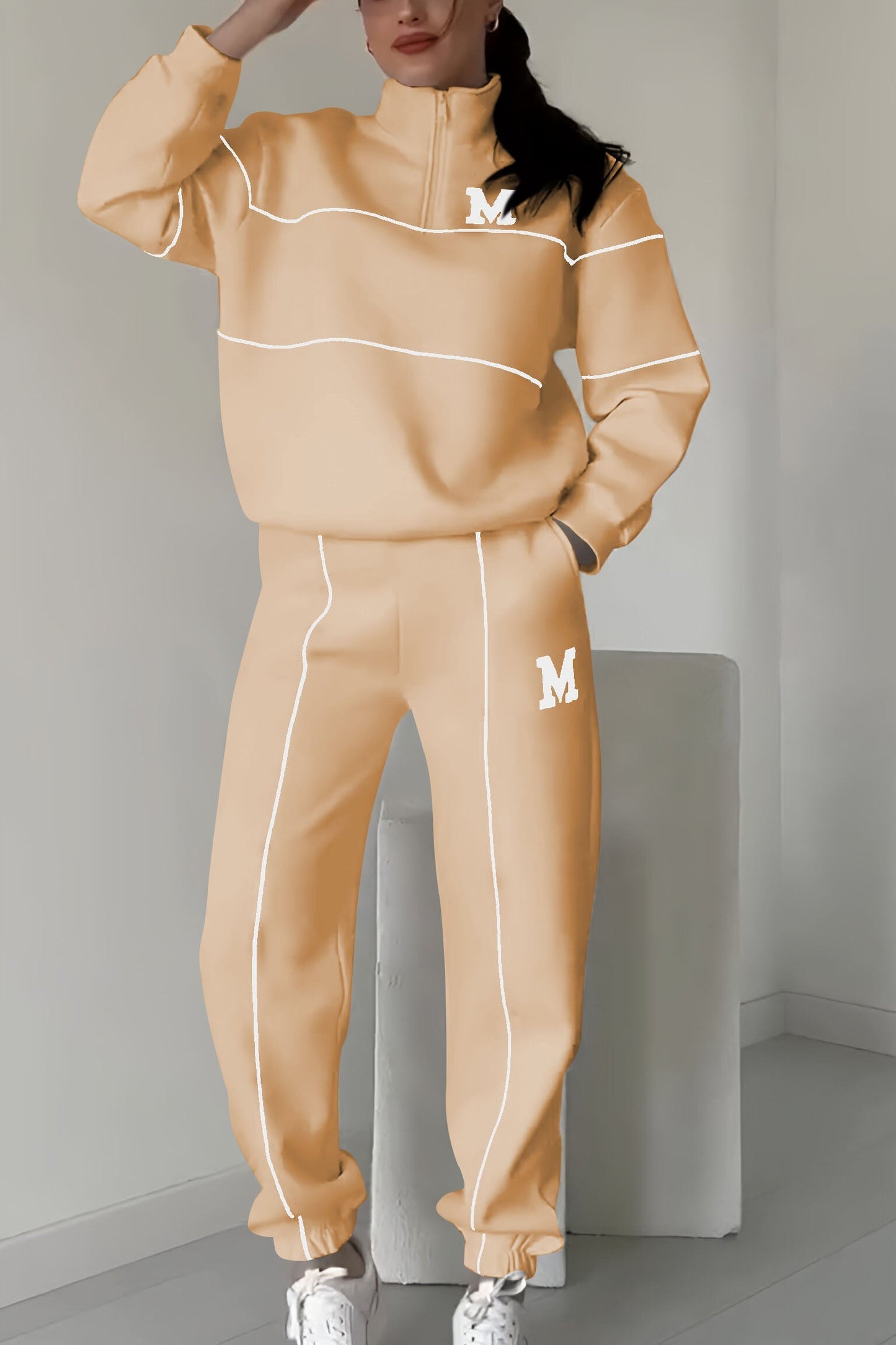 WW | Zweiteiler Set - Pullover & Hose - Weich & Bequem - Baumwollmischung für Herbst & Winter