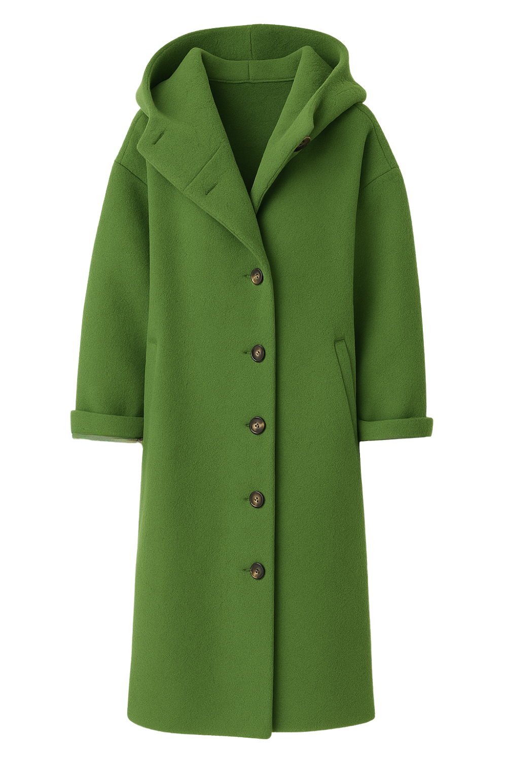 Aemie Stylish Long Winter Jacket - Green