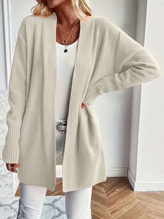 WW | Strickwaren-Woll-Cardigan mit Tasche für Damen - Perfekt für den Alltag