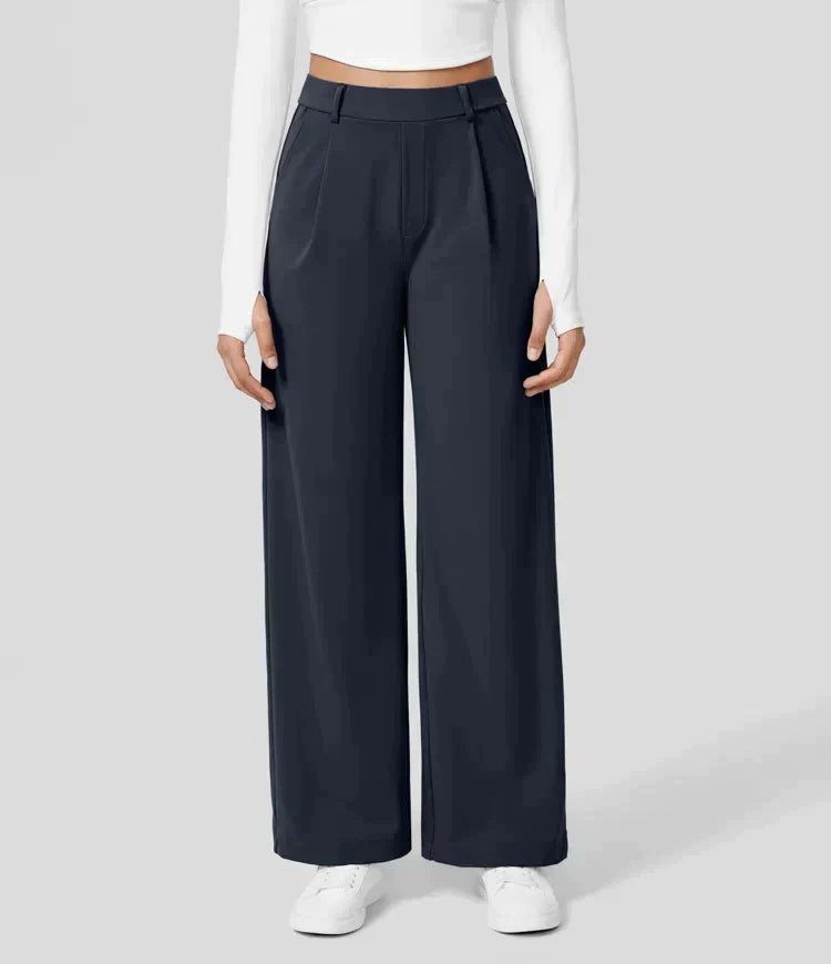 WW | Damenhose mit weitem Bein - High Waist, Business & Casual geeignet
