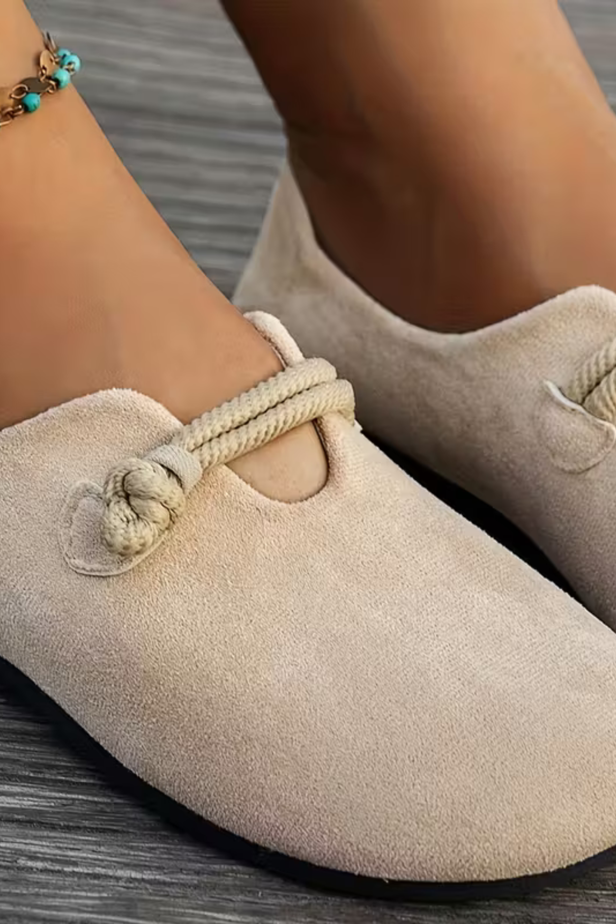 Marjorie Comfortable Slip-On Shoes - Beige