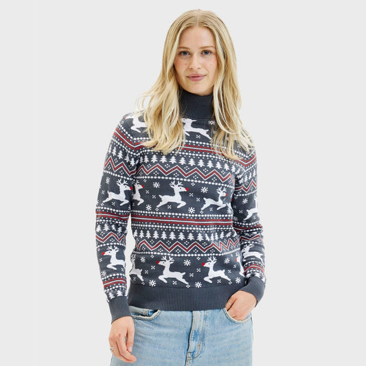 WW | Der stilvolle Highneck Weihnachtspullover - Damen
