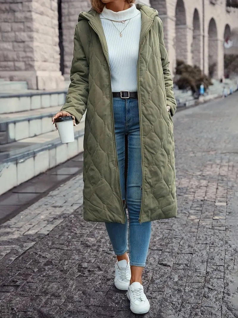 Padded fleece jacket with hood