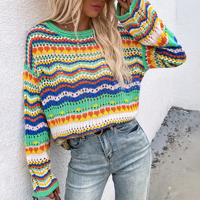 WW | Farbiger Strickpullover