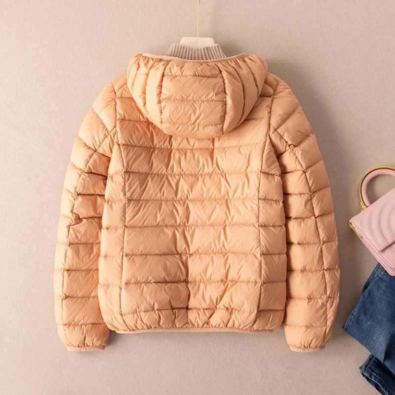 WW | Steppjacke Leicht mit Kapuze Warm Gefüttert Lässige Passform