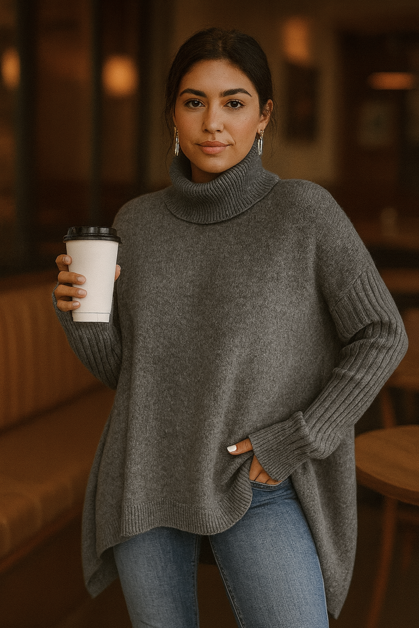 Bridgette | Long Turtleneck Sweater