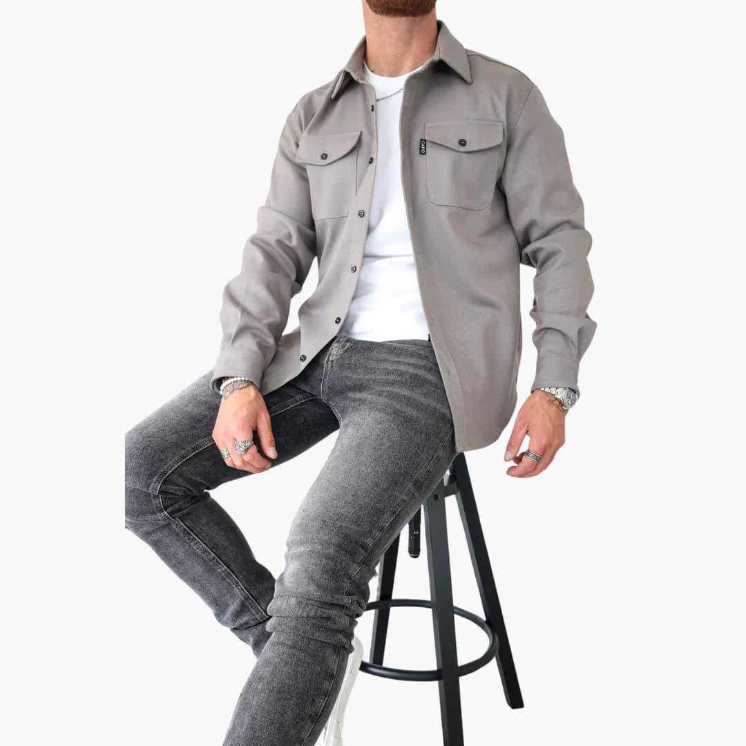WW | Overshirt Jacke - Modernes Button-Through Hemdjacke für Freizeit und Business