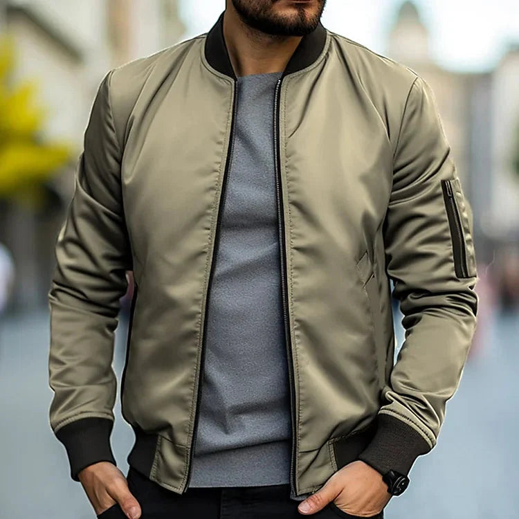 WW | Stylish Men's Zip Bomber Jacket for Casual Wear