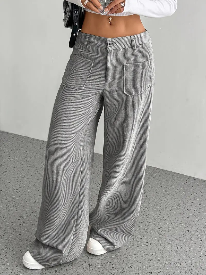 WW | Wide-leg corduroy trousers