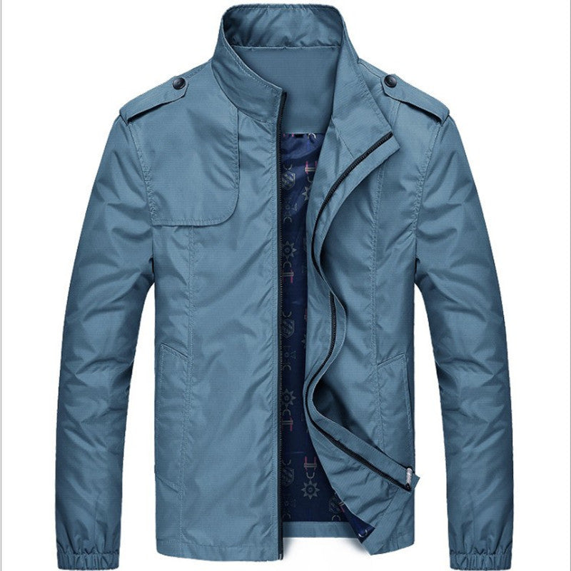 WW | Herren-Trenchcoat mit Stehhalsausschnitt
