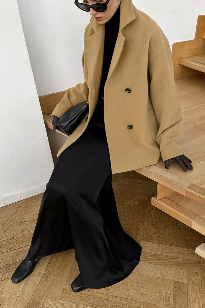 WW | Braune Doppelreiher-Wolljacke