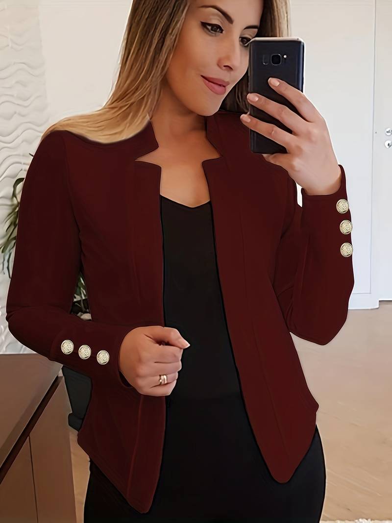 WW | Blazer informell mit Knöpfen und langen Ärmeln