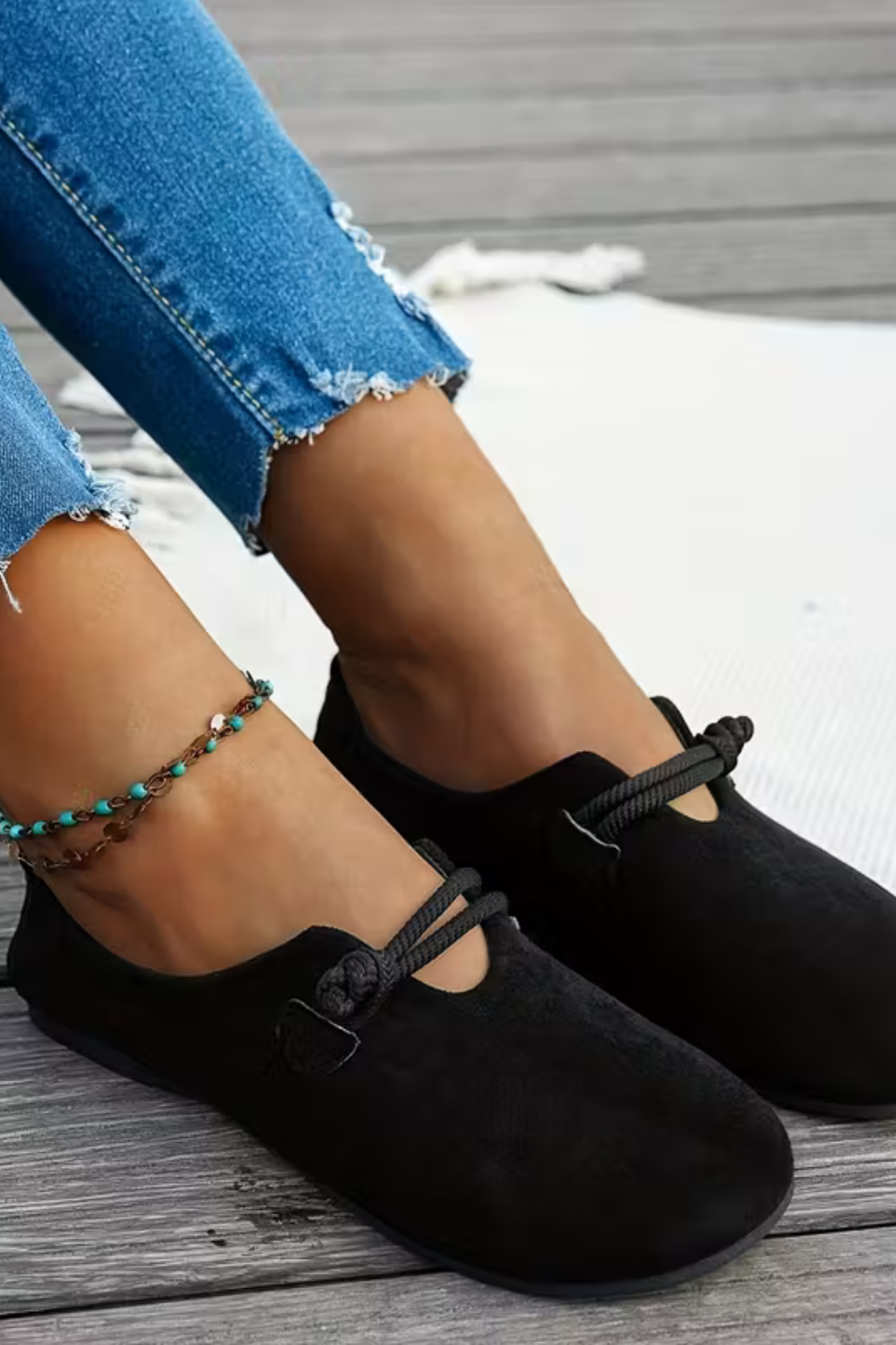 Marjorie Comfortable Slip-On Shoes - Black
