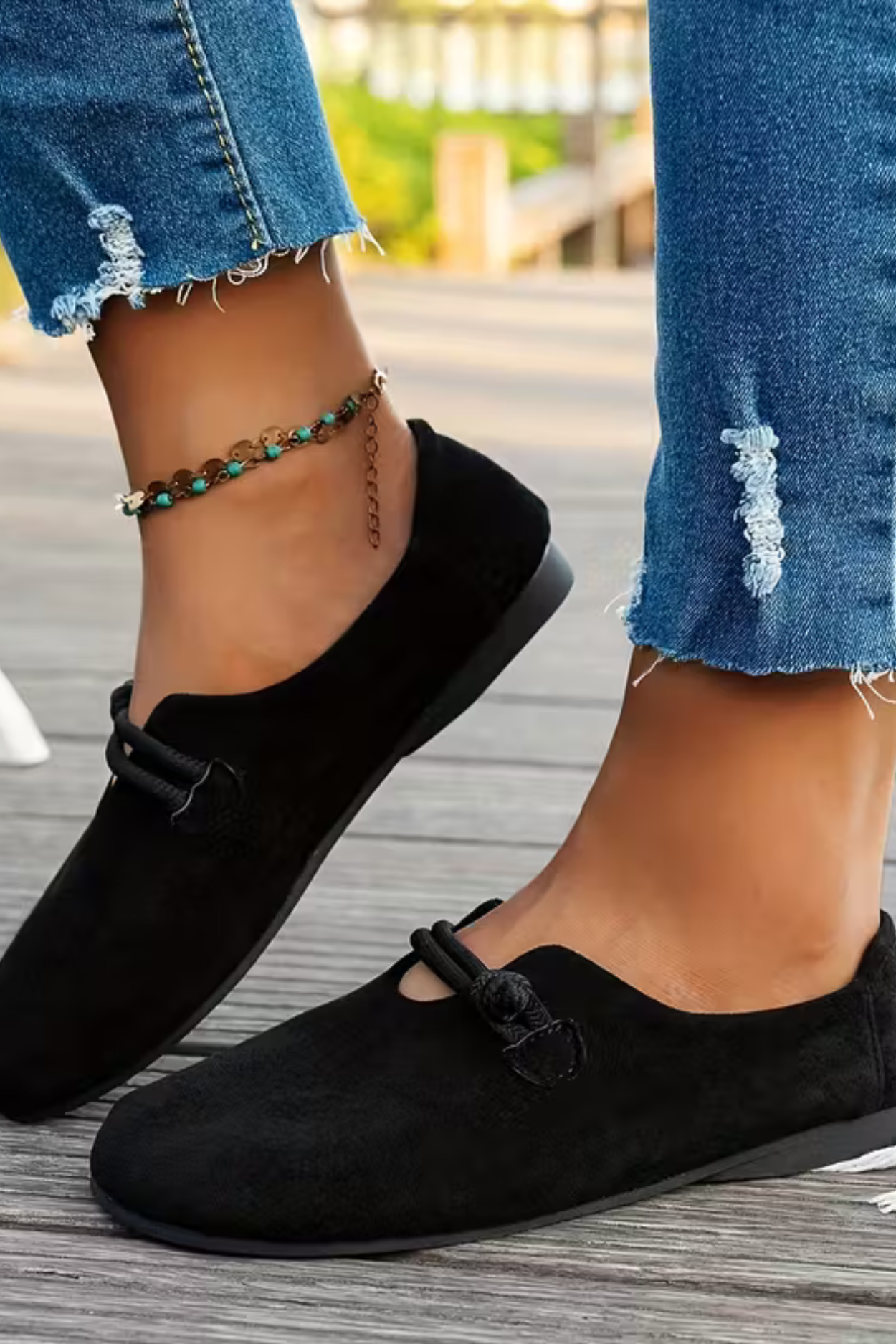 Marjorie Comfortable Slip-On Shoes - Black