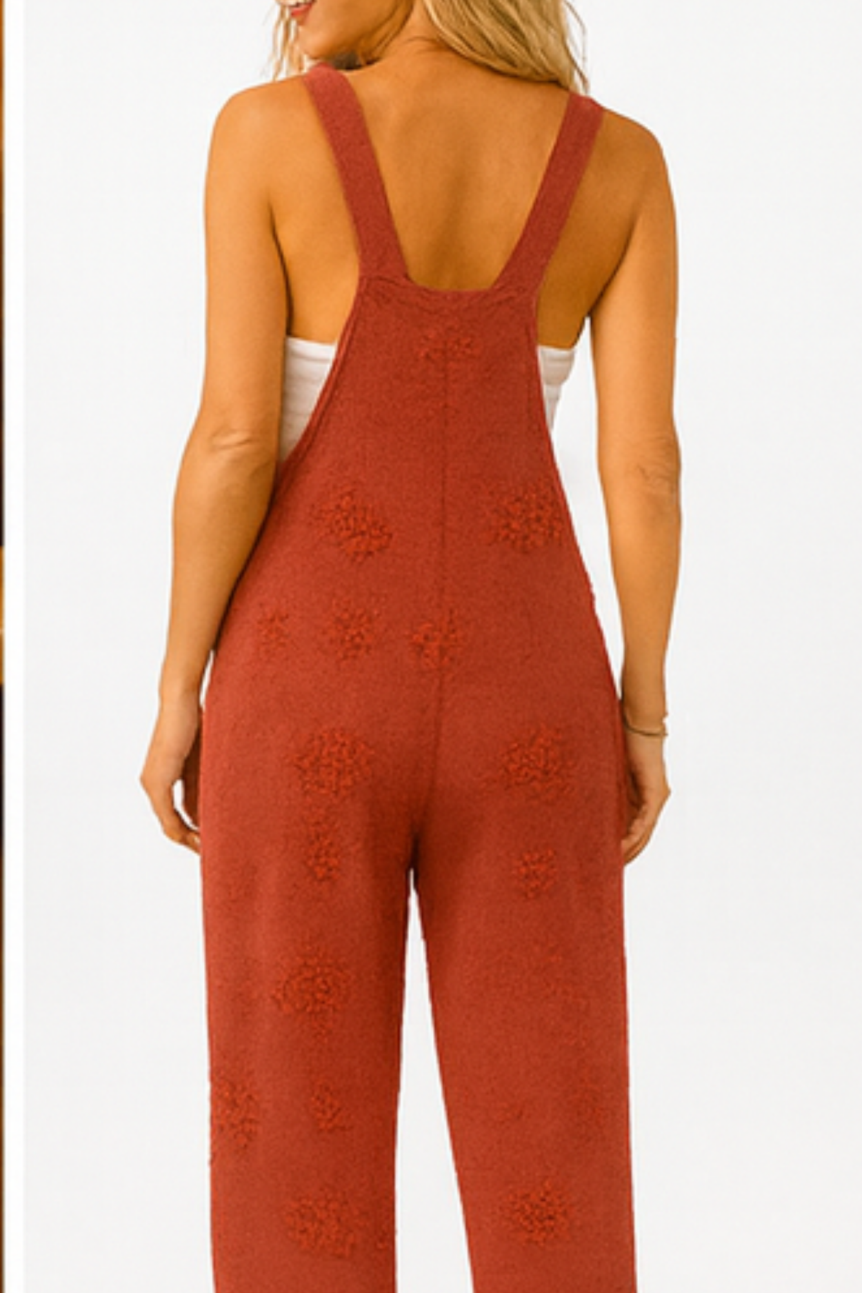 Mayah Artistic Overall-Jumpsuit - Red