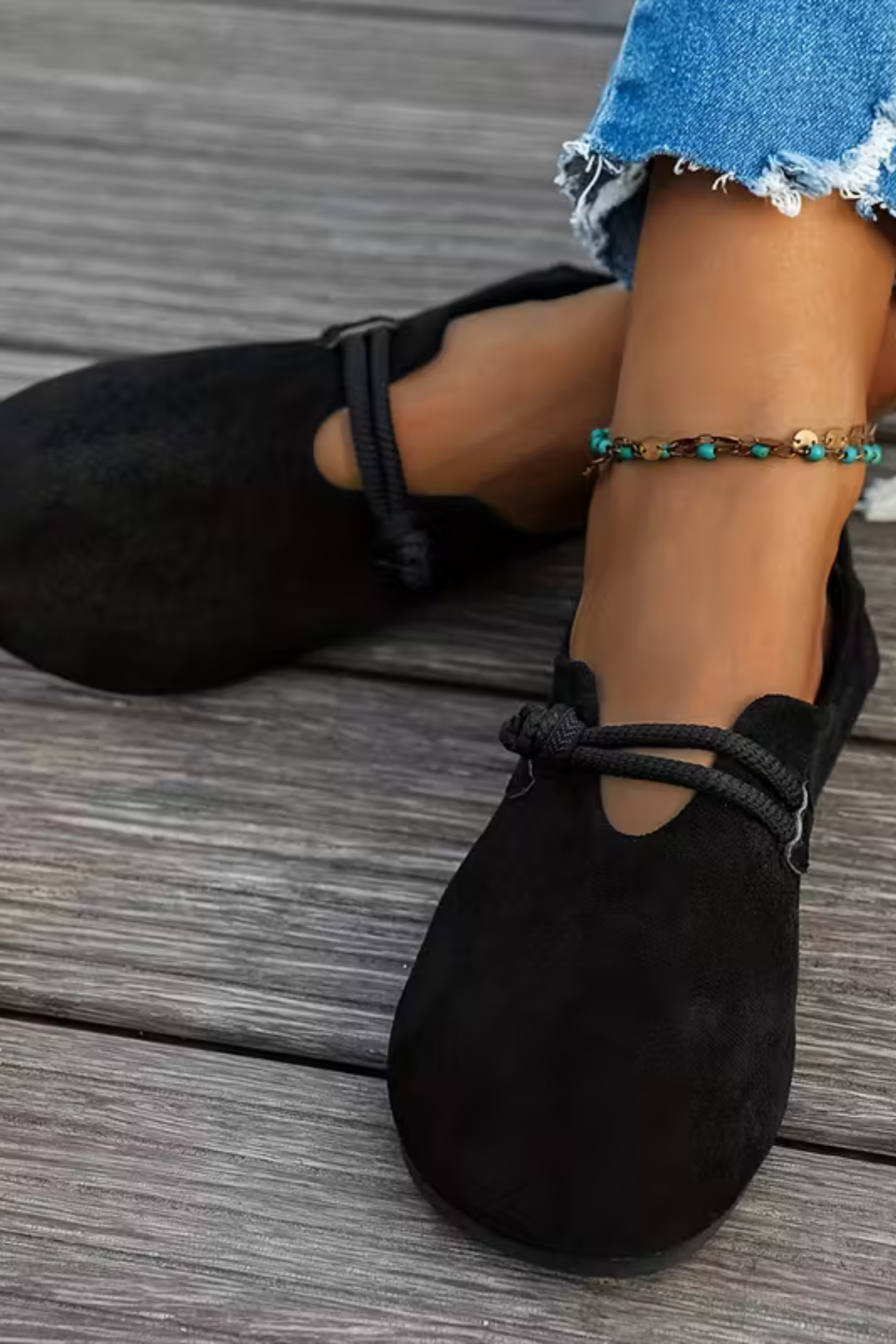 Marjorie Comfortable Slip-On Shoes - Black