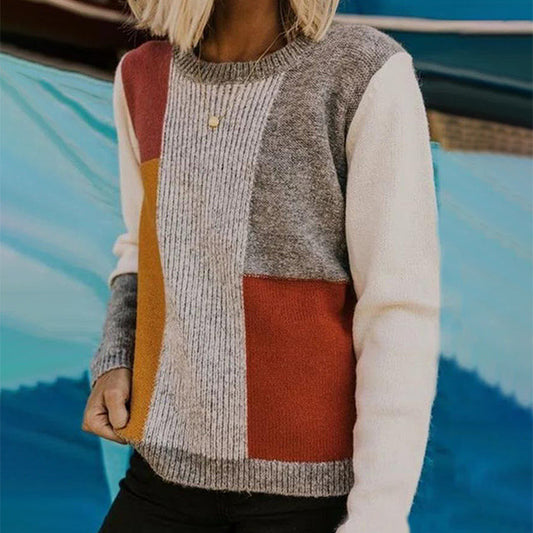 WW | Patchwork Strickpullover für Stilbewusste Damen