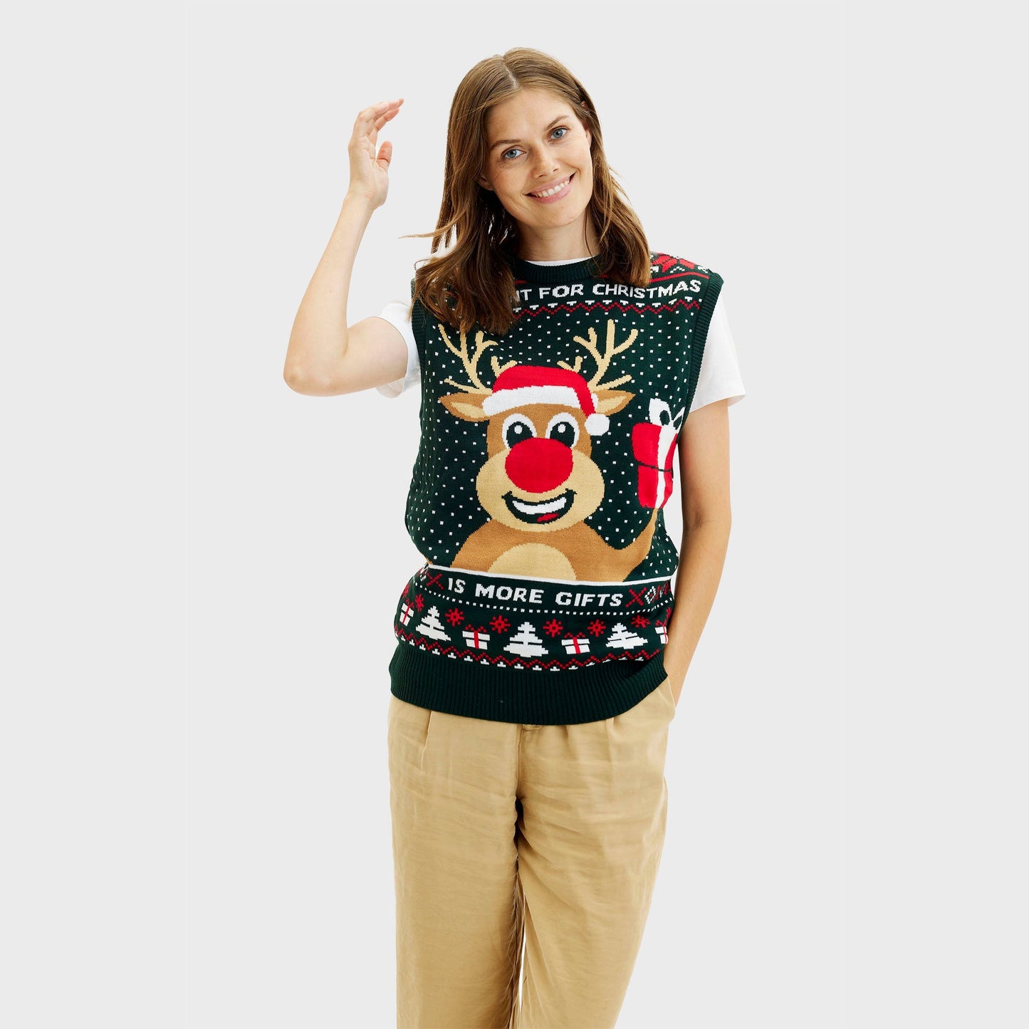 WW | Rudolphs Weihnachtsstrickjacke - Damen