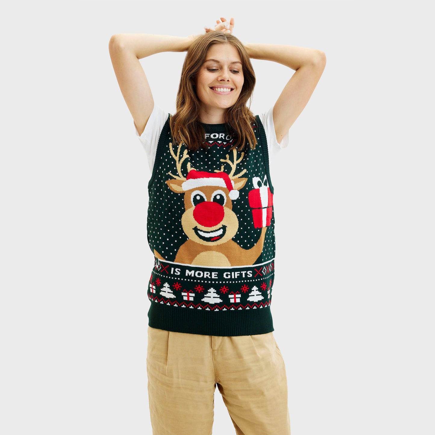 WW | Rudolphs Weihnachtsstrickjacke - Damen