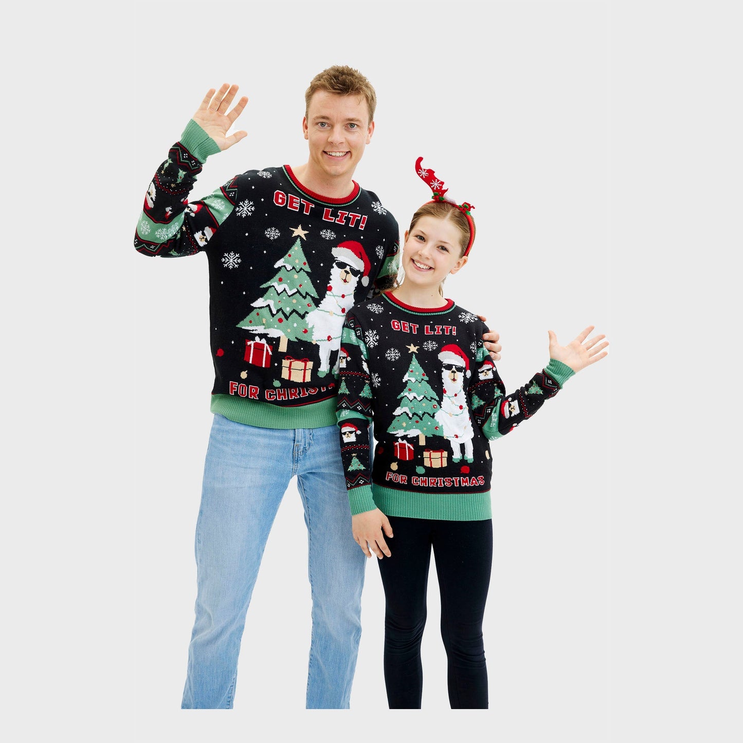 WW | Get Lit Llama Weihnachten Weihnachtspulli - Herren