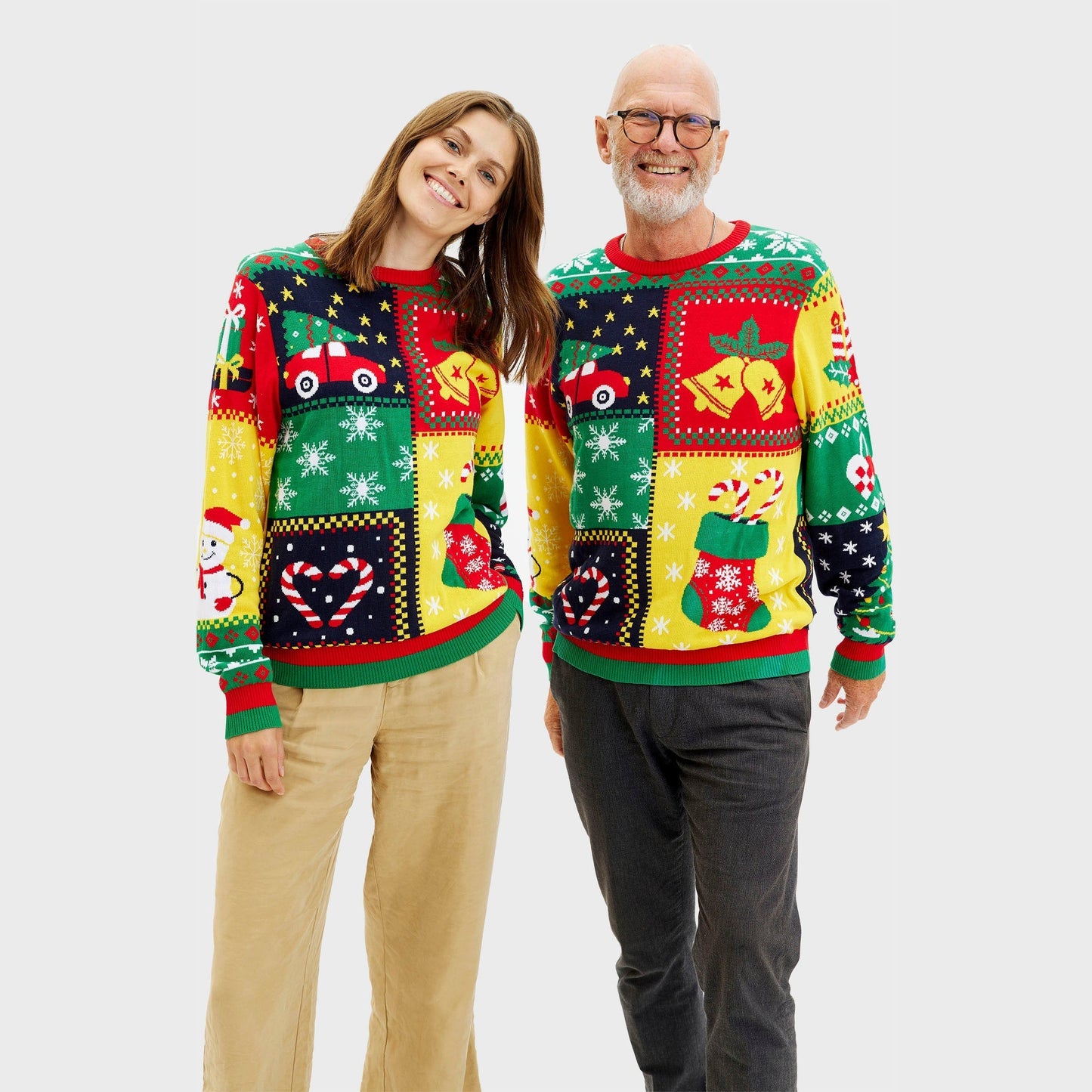 WW | Der Patchwork Weihnachts-Pullover - Damen
