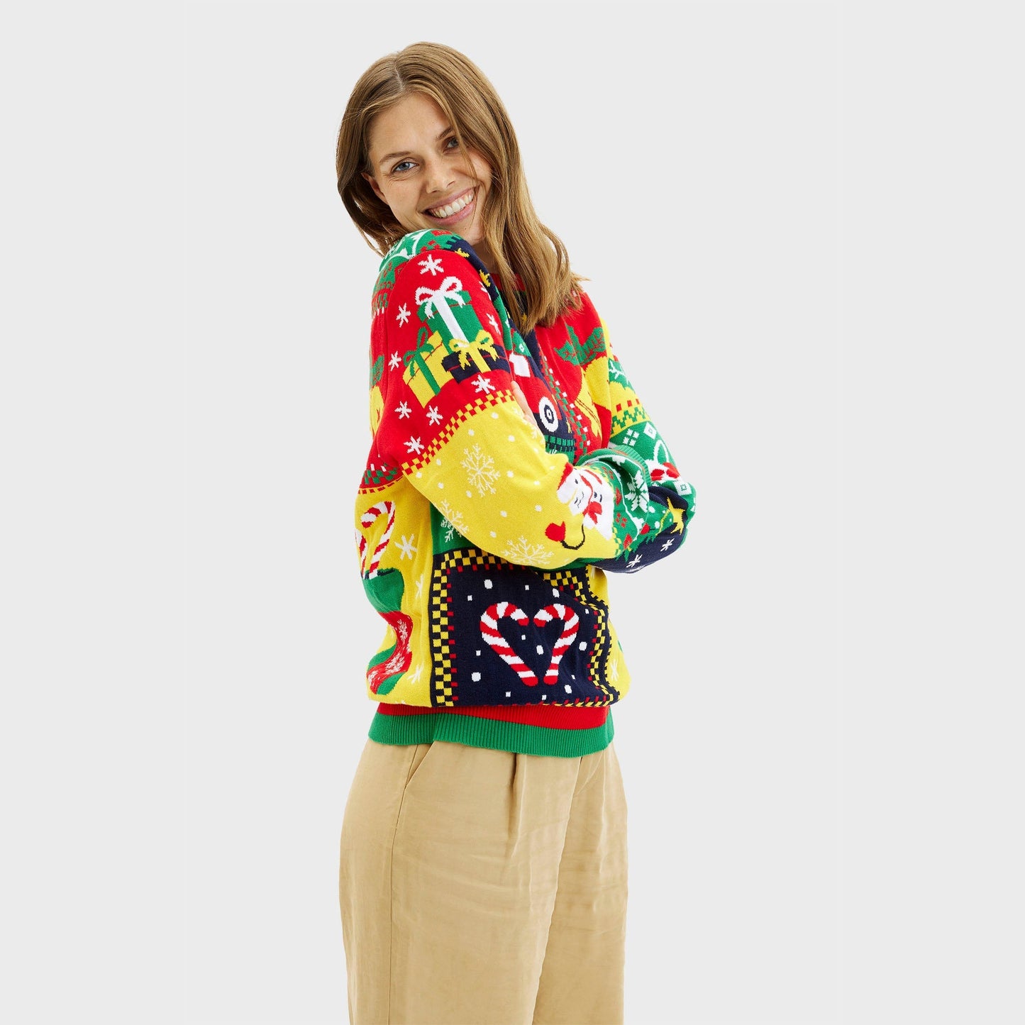 WW | Der Patchwork Weihnachts-Pullover - Damen