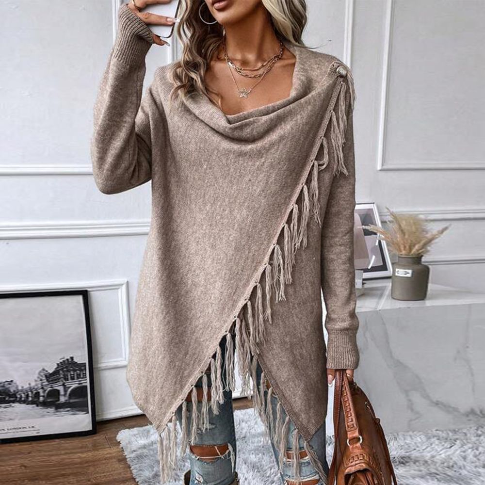 WW | Fringe V-Neck Sweater