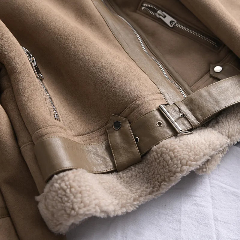 WW | Suede Winter Jacket Warm & Stylish