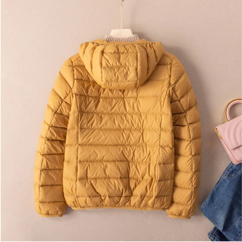 WW | Quilted Jacket Lightweight with Hood Warm Lined Casual Fit