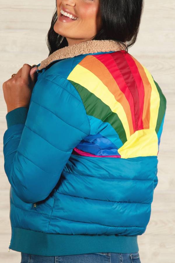 WW | Rainbow Retro Stripe Insulated Jacket