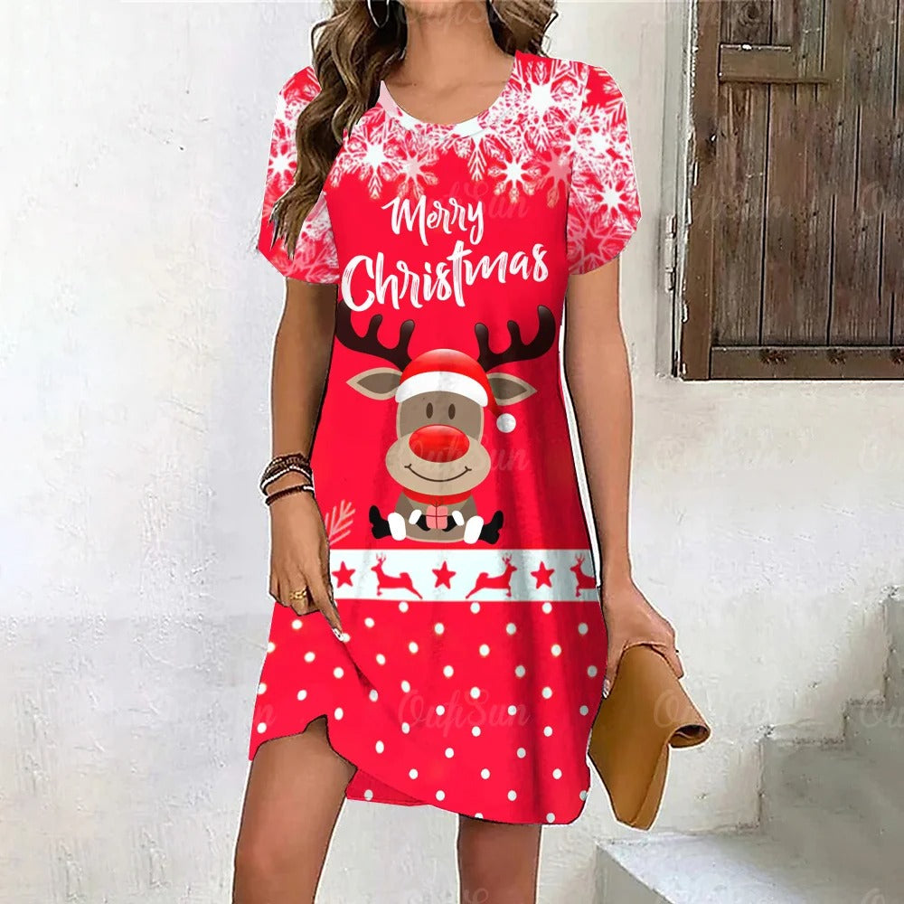 WW | Eleganter Glanz Schneeflocken Kleid
