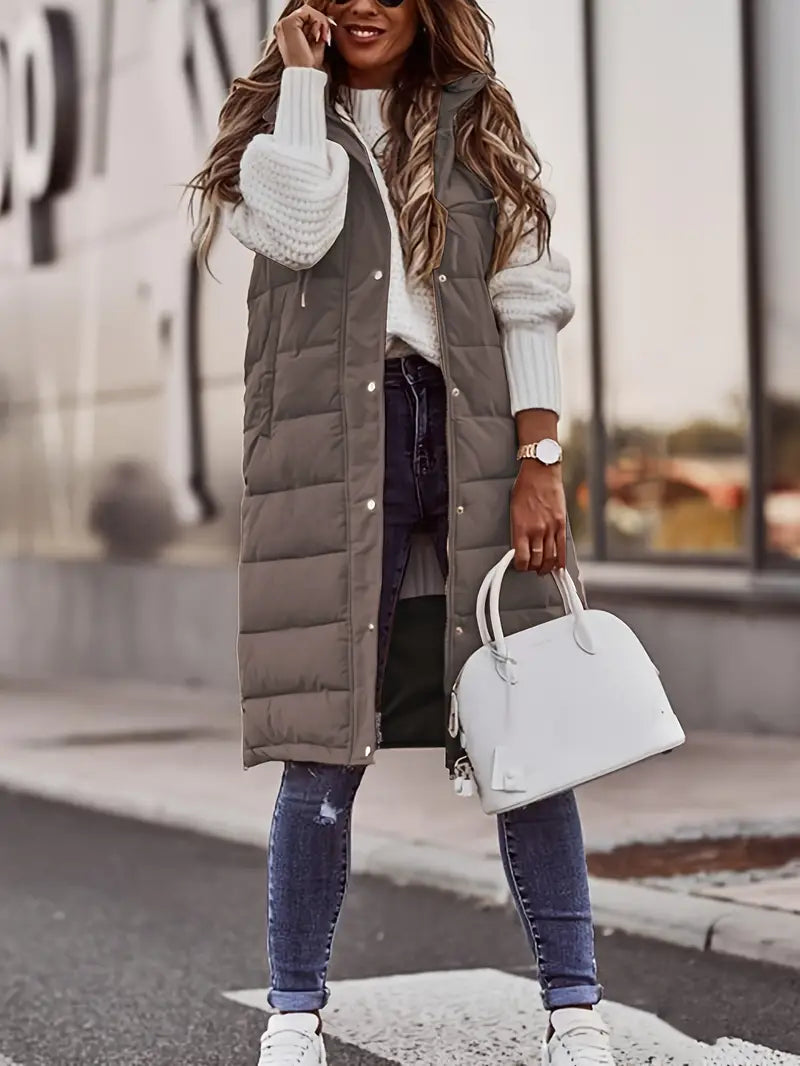 WW | Long Body Warmer Vest For Women